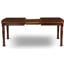 Ensemble de table de cuisine 9 pièces comprenant une table de salle à manger rectangulaire avec feuille papillon et 8 chaises de salle à manger rembourrées en tissu de lin, 42 x 78 pouces, acajou-143491589-143491595-143491599