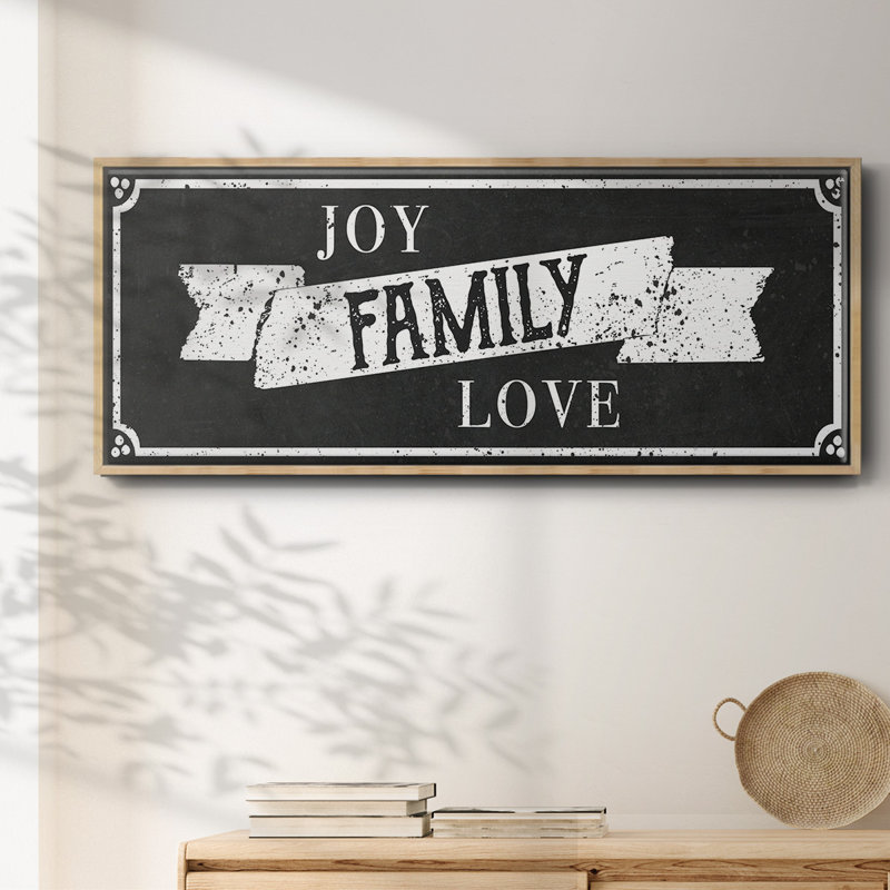 Joy Family Love - toile encadrée