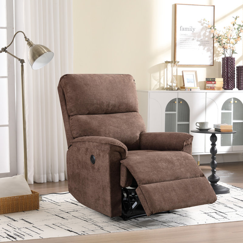 Fauteuil inclinable électrique 30,7 "avec USB, Brun