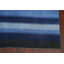 Tapis bleu / gris en laine noué à la main de conception unique 6 pi 8 po x 9 pi 9 po New Age