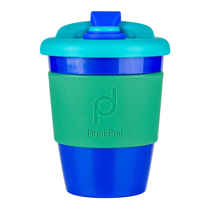 Drink Pod Plastic Travel Mug, Ocean/Blue