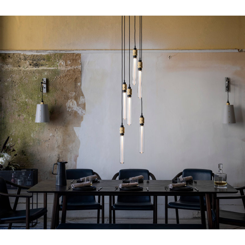 Cross Knurl 6 - Light Pendant, Brass