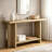 60 Inch Ash Veneer Console Table With T-Legs & Dual Shelves For Living Room-1771912632