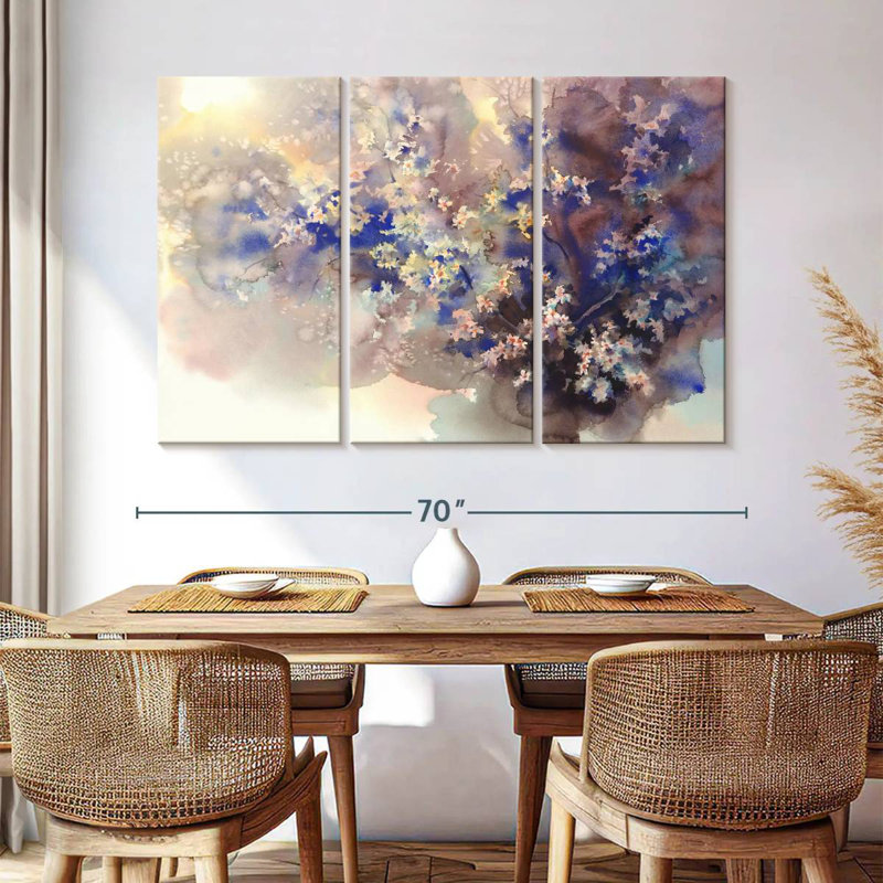 Avery Cherry Floral Abstract, 42" H x 65" W