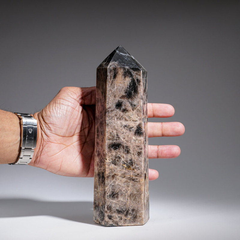 Genuine Polished Black Moonstone Point (2.5 Lbs)