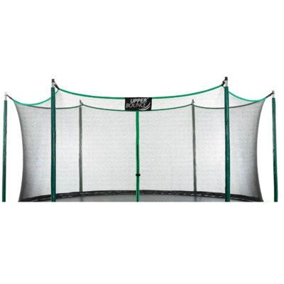 Upper Bounce Trampoline Safety Enclosure Net, Fits 15 FT Round Frame, Using 6 Poles (or 3 Arches) - Adjustable Straps - Installs Inside of Frame - Net