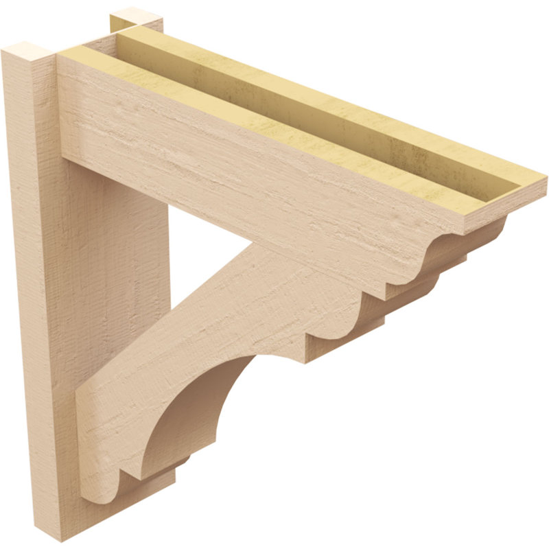 Cèdre brut olympique traditionnel à grain de bois TimberThane, brun clair apprêté, H 22 po x l 6 po x P 18 po
