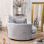 Fayyaz Velvet Swivel Base Cuddle Chair-1745034636