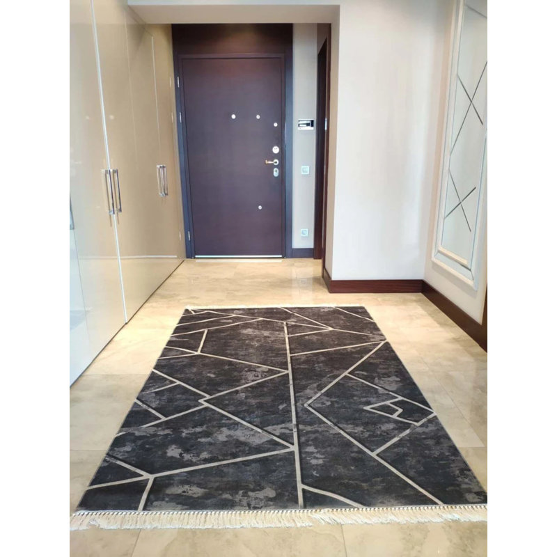 Tapis Masanao avec envers antidérapant, Tapis de couloir 5 pi 3 po x 14 pi 9 po