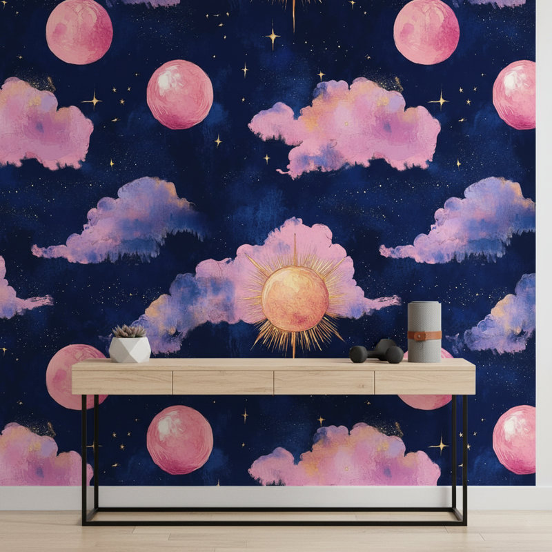 Papier peint céleste fantaisie onirique