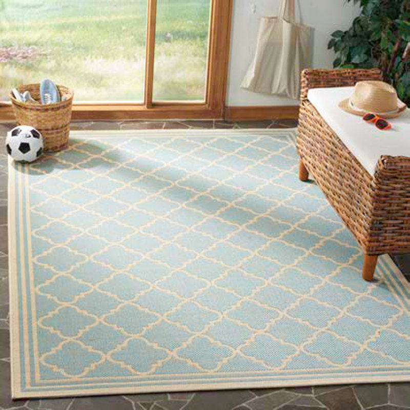 Ferrill Linden 100 Performance Geometric Indoor/Outdoor Area Rug, Rectangle 4' x 6'
