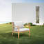 Ensemble de 2 chaises de patio en bois d'acacia avec coussins