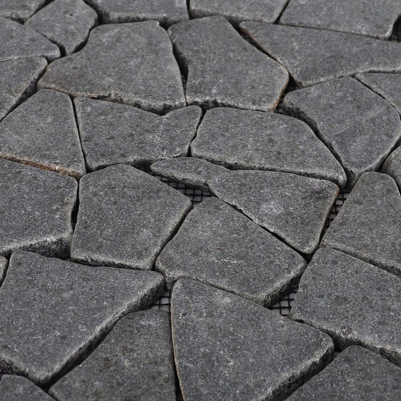 Stone Wall Tiles - 10 Pack, Black Lava