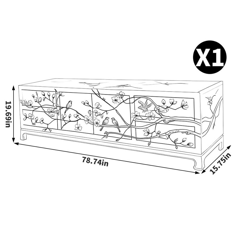 Meuble télé américain, 78.74"