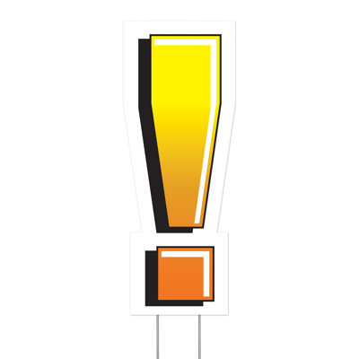 Plastic "Exclamation Mark" Yard Sign