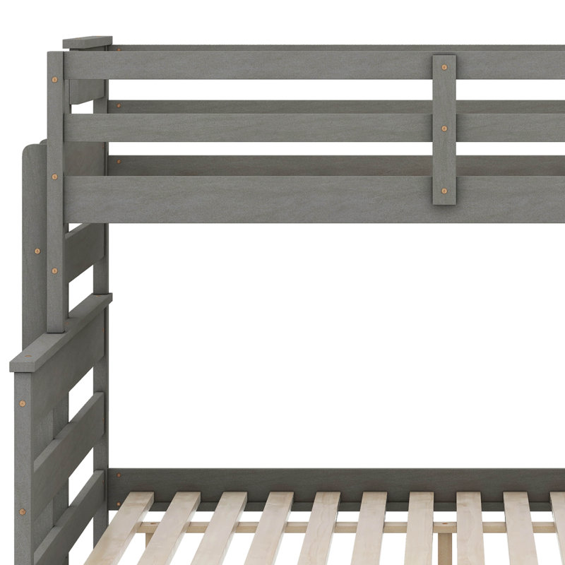 Jeann Kids Bunk Bed, Gray, Twin XL over Queen
