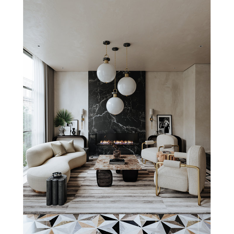 Solstice 1 Light Wall Sconce, Vintage Brass & Black Marble