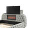 Lit plateforme tapissier avec meuble télé et foyer Brecken -1481998872-1481998875