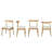 Solid Dining Chair 4 Sets