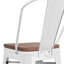 Tabouret de bar ou de comptoir en métal Marian avec dossier et siège en bois Marian-2101696429-2101696434-2127243145