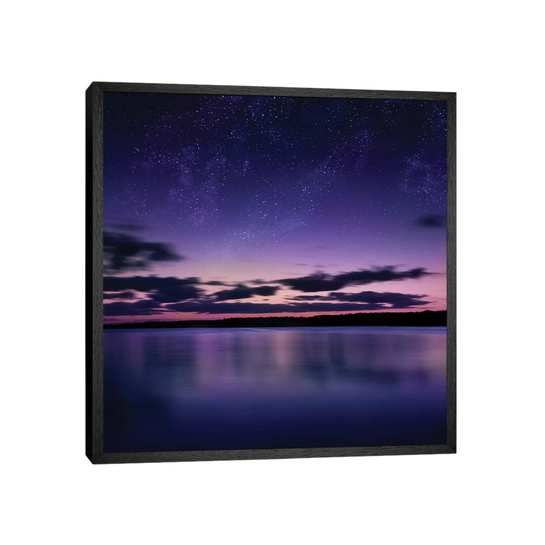 Tranquil Lake Against Starry Sky, Russia von Evgeny Kuklev - Gallery-Wrapped Canvas Giclée on Canvas