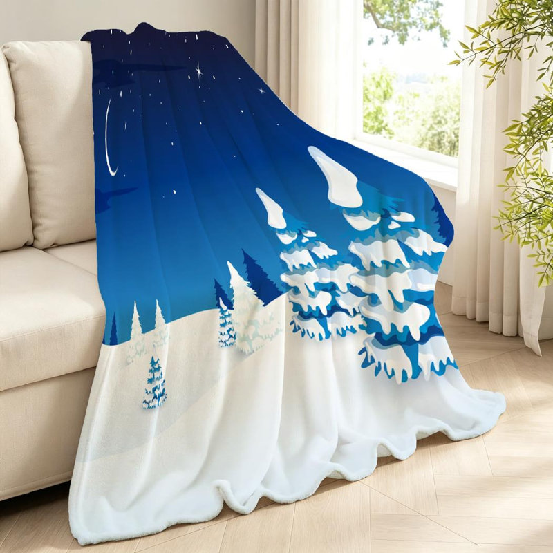 Machine Printed Throw Blanket, Jeté 40 po x 50 po