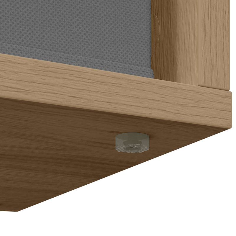 Unfinished TV Stand for TVs up to 42" with Fireplace Included, Artisan Oak, 19.09'' H x 40.16'' W x 12.6'' D