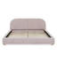 Structure de lit tapissier pour grand lit, style minimaliste moderne avec tête de lit haute incurvée, tissu de fil circulaire de qualité supérieure et support de pieds robuste, matelas non inclus-1978962378-1978962383