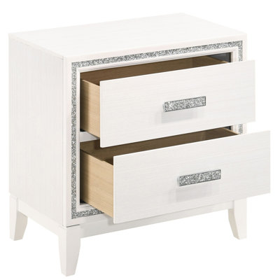 Table de chevet blanche moderne 2 - Espace de rangement contemporain généreux et mécanisme