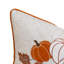 Coussin Niva, citrouille brodée rouille, mélange de coton ivoire 14 x 20