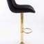 Ensemble de 2 tabourets de bar réglables en hauteur avec repose-pieds et repose-pieds chromés, conception simple et élégante-78495057-78495059