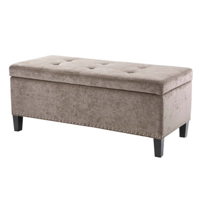 Banc de rangement capitonné à fermeture douce