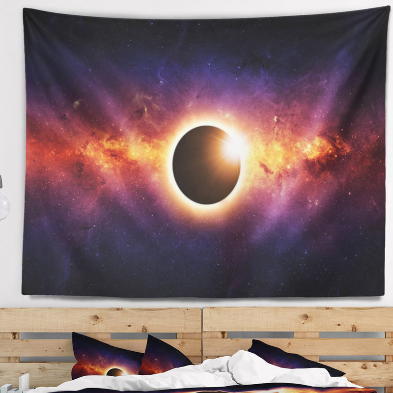 Tapisserie spacescape full eclipse view, H 50 po x l 60 po