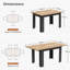 Extendable Dining Table 120-160cm, Nature Wood