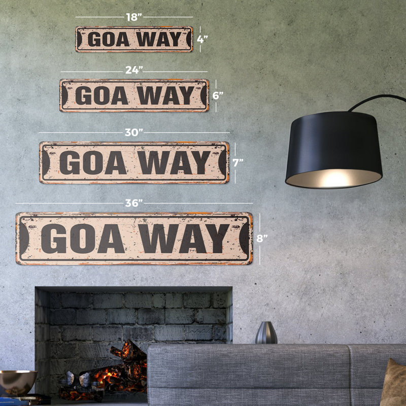 Plaque de rue Goa Way