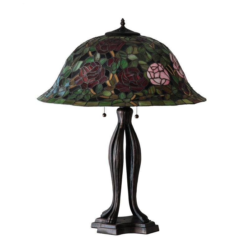 Meyda Tiffany & Stained Glass Table Lamp, 30" H x 24" W x 24" D