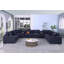 Canapé modulaire d'angle rembourré moderne avec deux consoles Cloud-584903619