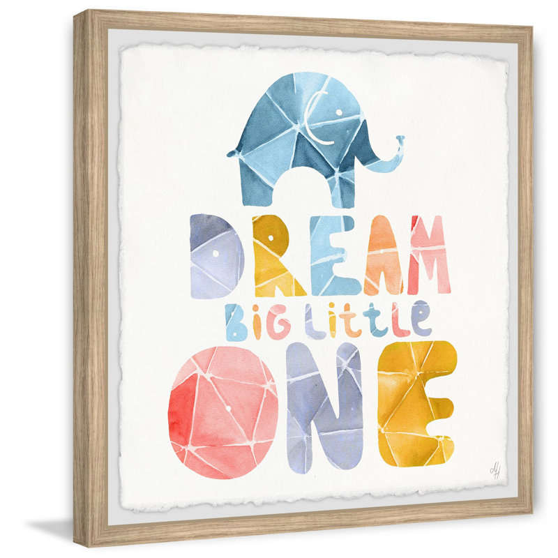Dane Dane Paperfold Dream Big Little One - Single Picture Frame Print, 41cm H x 41cm W