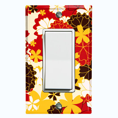 Patterned 1 - Gang Toggle Light Switch Standard Wall Plate