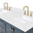 Cambridge 60.25'' Double Bathroom Vanity with Carrara Quartz Top-1431290257-1463372125