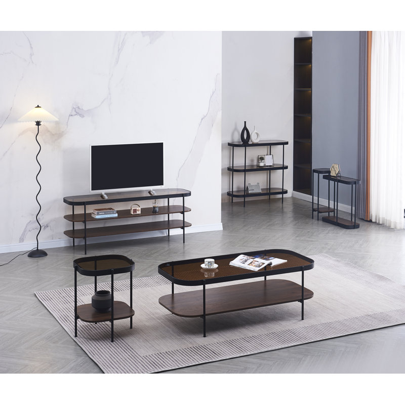 Allmar Glass Top End Table