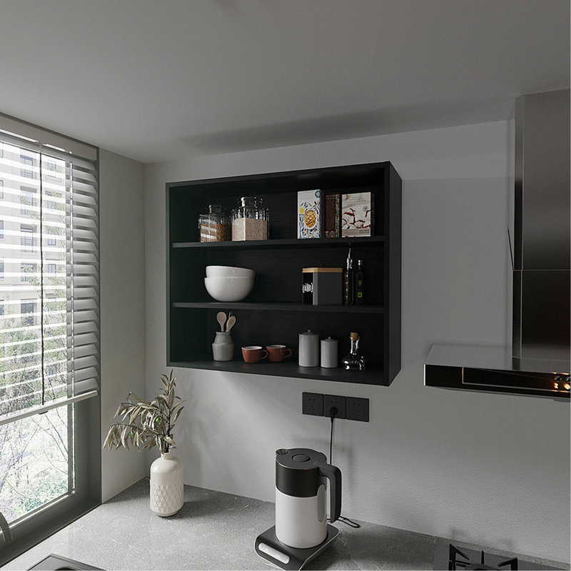 Armoire murale Meeker, noir