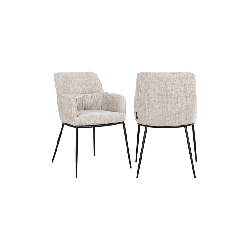 Bella Upholstered Arm Chair, Ivory