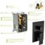 Square 16 Inch Ceiling Mount Dual Shower System With Oil Rubber Bronze Finish, - Balanced Valve, 360 Swivel Function, And Easy Installation Head In Bronze, Rainfall Coverage, Scald Nozzle For