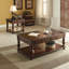 Table basse en noyer avec plateau relevable