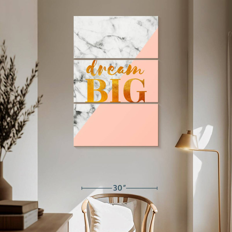 Tergel Dream Big Typography, 65" H x 42" W