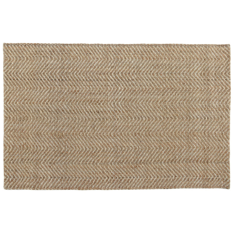 Chevron Hand-Woven Jute Area Rug By Kosas Home, Rectangle 5' x 8'