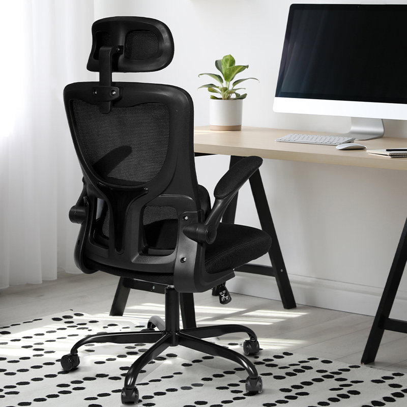 Chaise de travail ergonomique en filet Keli-Anne, Noir, Noir
