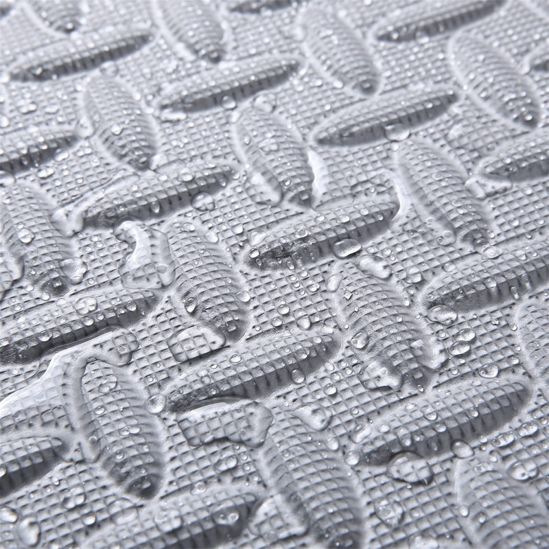 48'' L Interlocking Foam Playmat, White/Gray/Mint Green