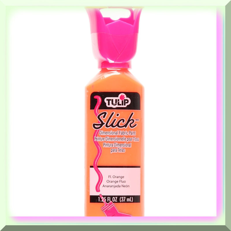 Vibrant 3D Fluorescent Orange Paint 1-1/4 oz